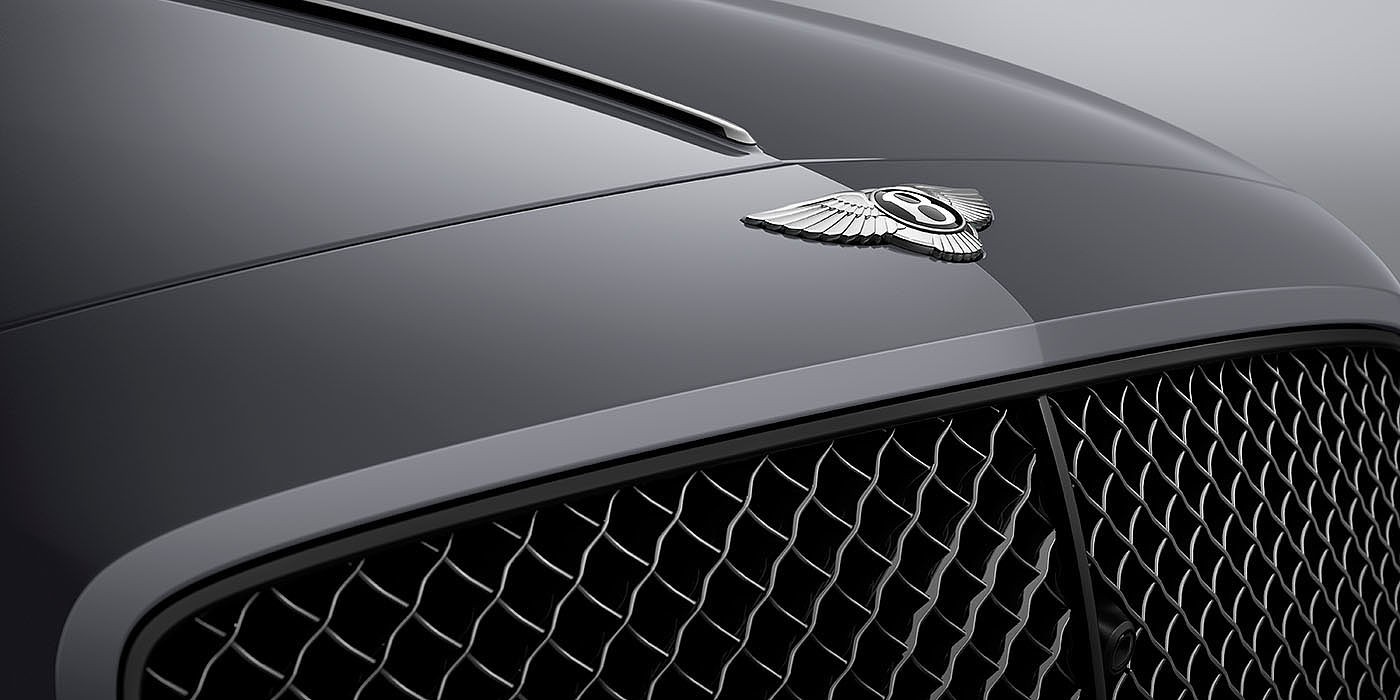 Bentley Hyderabad Bentley Flying Spur S Cambrian Grey colour, featuring Bentley insignia and assertive matrix front grillle